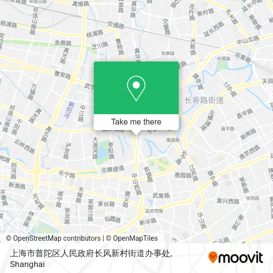 上海市普陀区人民政府长风新村街道办事处 map