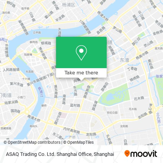 ASAQ Trading Co. Ltd. Shanghai Office map