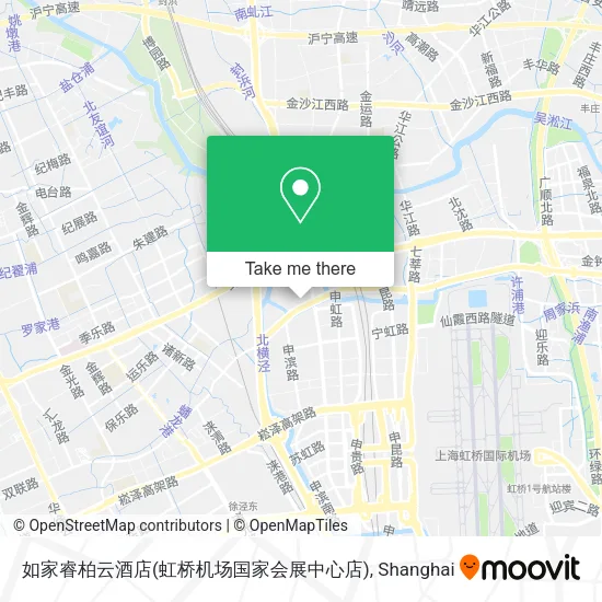 如家睿柏云酒店(虹桥机场国家会展中心店) map