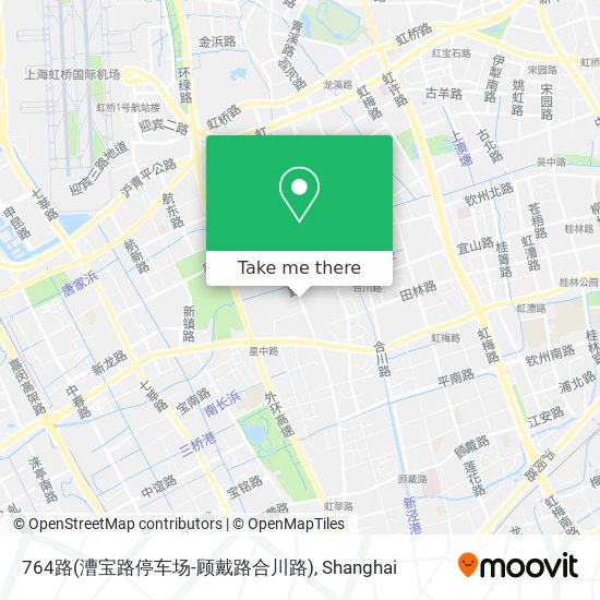 764路(漕宝路停车场-顾戴路合川路) map