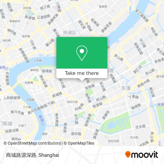 商城路源深路 map