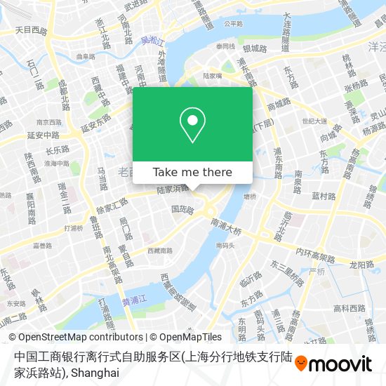 中国工商银行离行式自助服务区(上海分行地铁支行陆家浜路站) map