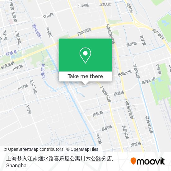 上海梦入江南烟水路喜乐屋公寓川六公路分店 map