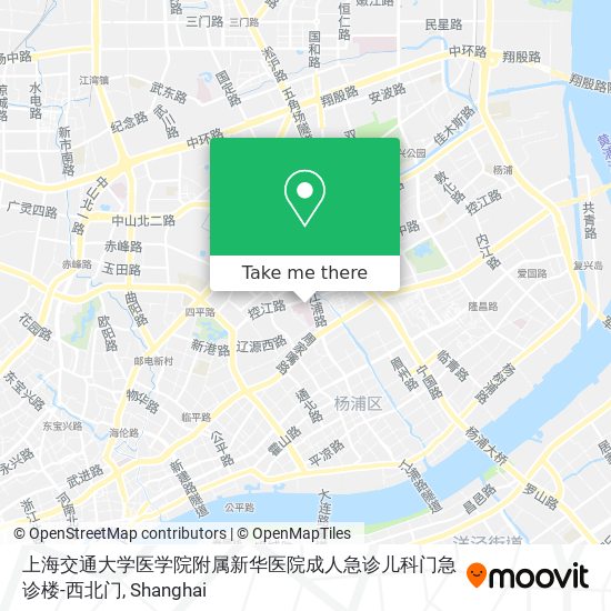 上海交通大学医学院附属新华医院成人急诊儿科门急诊楼-西北门 map
