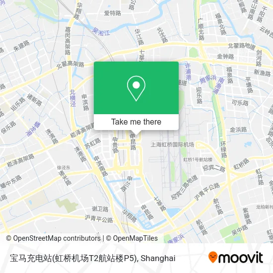 宝马充电站(虹桥机场T2航站楼P5) map