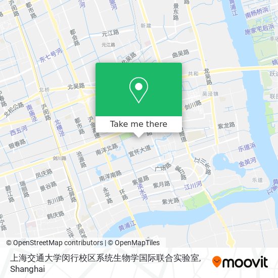 上海交通大学闵行校区系统生物学国际联合实验室 map