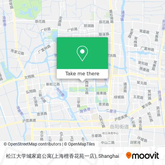 松江大学城家庭公寓(上海檀香花苑一店) map