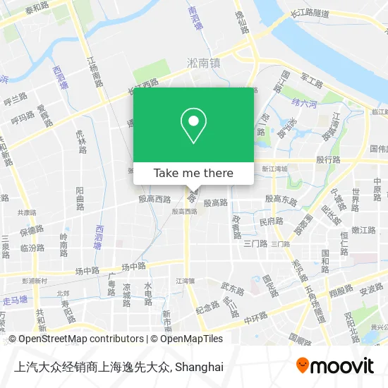 上汽大众经销商上海逸先大众 map