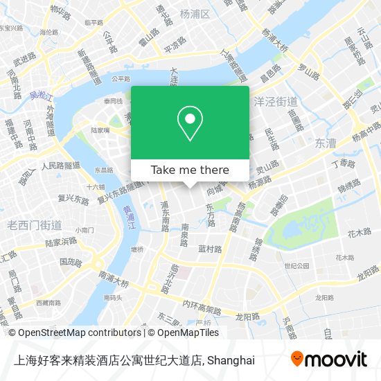 上海好客来精装酒店公寓世纪大道店 map
