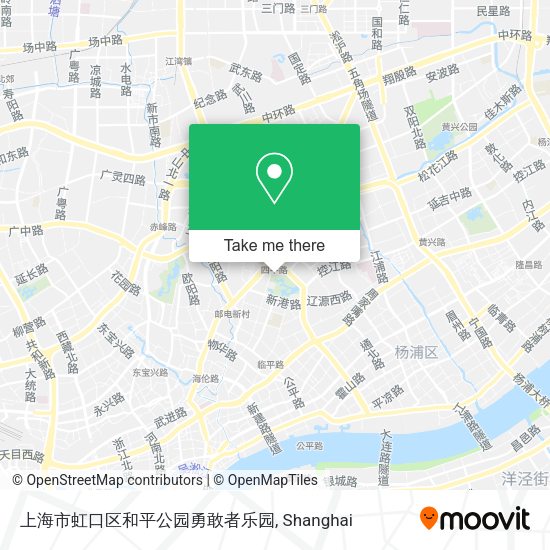 上海市虹口区和平公园勇敢者乐园 map