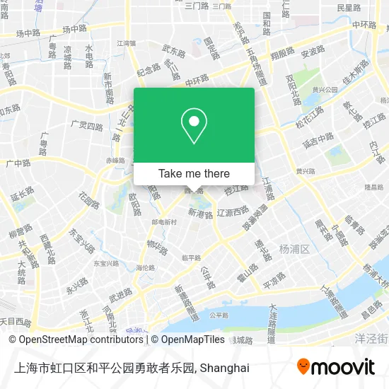上海市虹口区和平公园勇敢者乐园 map