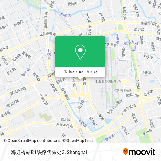 上海虹桥站B1铁路售票处3 map
