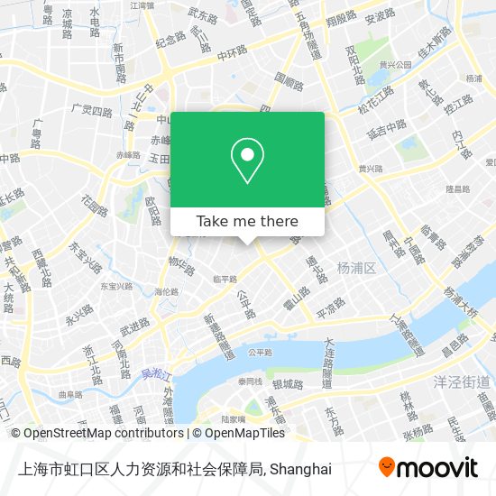 上海市虹口区人力资源和社会保障局 map