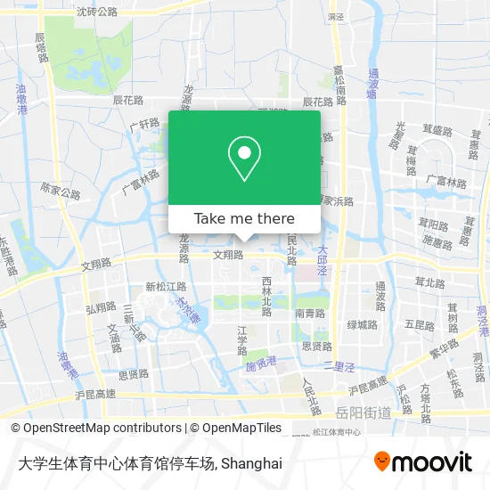 大学生体育中心体育馆停车场 map