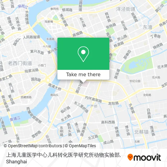 上海儿童医学中心儿科转化医学研究所动物实验部 map