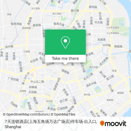 7天连锁酒店(上海五角场万达广场店)停车场-出入口 map