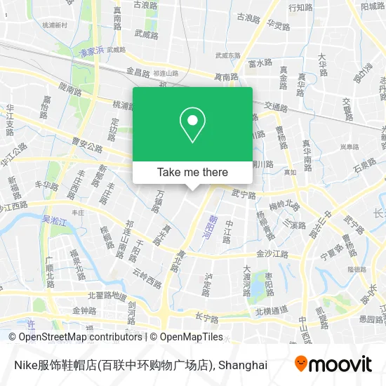Nike服饰鞋帽店(百联中环购物广场店) map