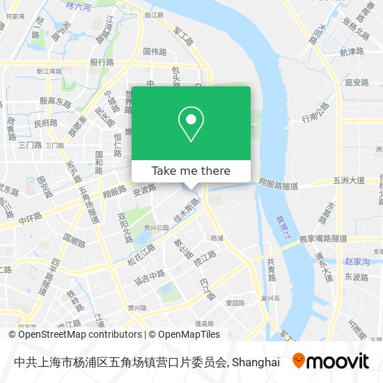 中共上海市杨浦区五角场镇营口片委员会 map