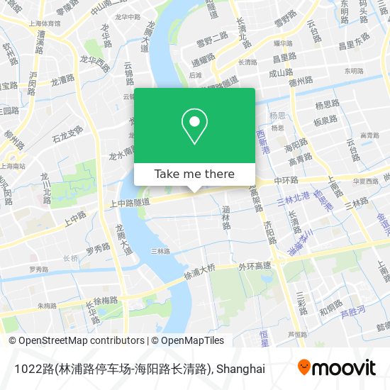 1022路(林浦路停车场-海阳路长清路) map