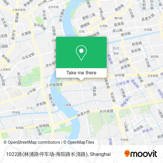 1022路(林浦路停车场-海阳路长清路) map
