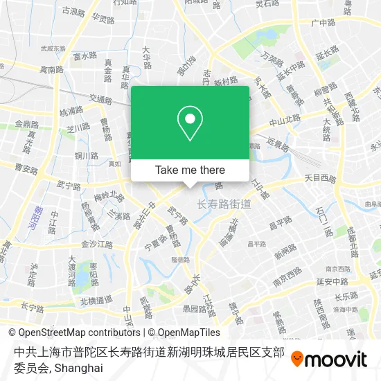 中共上海市普陀区长寿路街道新湖明珠城居民区支部委员会 map