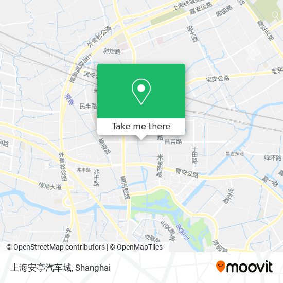 上海安亭汽车城 map