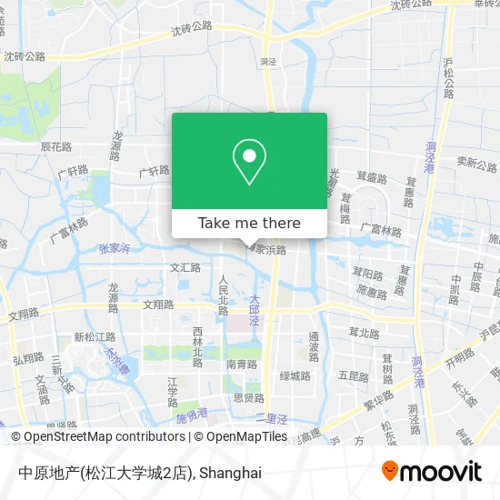 中原地产(松江大学城2店) map