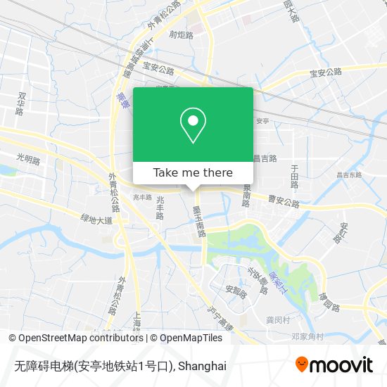 无障碍电梯(安亭地铁站1号口) map