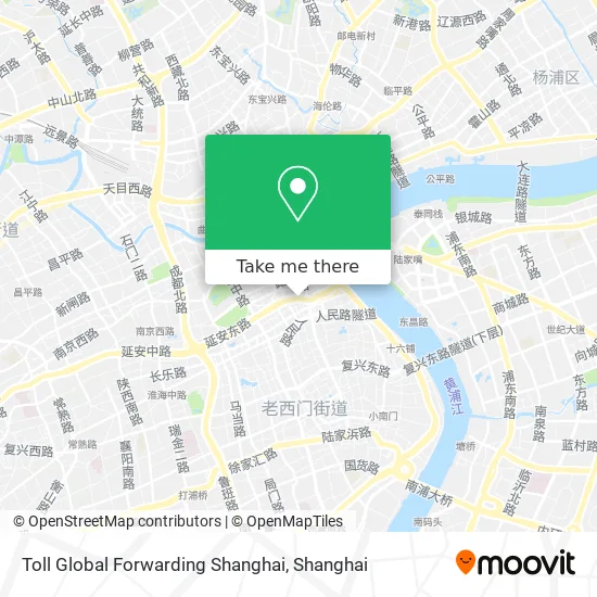 Toll Global Forwarding Shanghai map