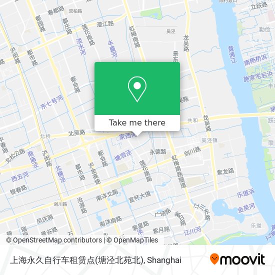 上海永久自行车租赁点(塘泾北苑北) map
