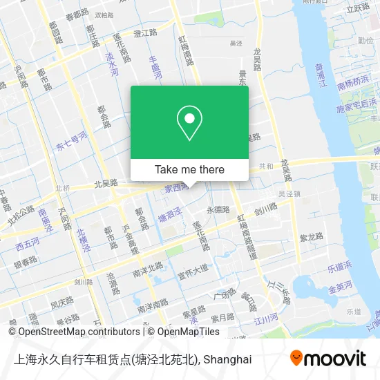 上海永久自行车租赁点(塘泾北苑北) map