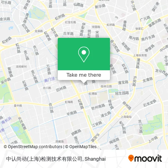 中认尚动(上海)检测技术有限公司 map