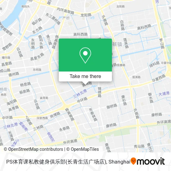 PS体育课私教健身俱乐部(长青生活广场店) map