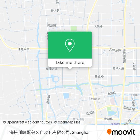 上海松川峰冠包装自动化有限公司 map