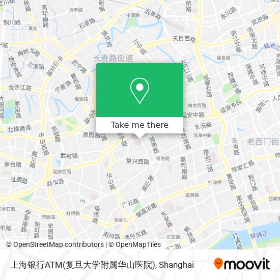 上海银行ATM(复旦大学附属华山医院) map