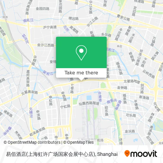 易佰酒店(上海虹许广场国家会展中心店) map