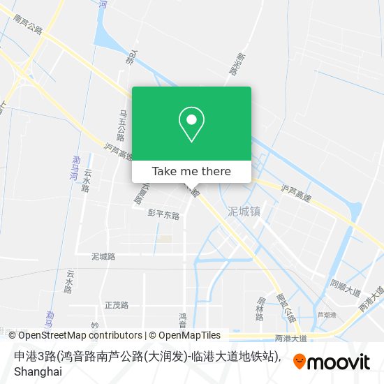 申港3路(鸿音路南芦公路(大润发)-临港大道地铁站) map