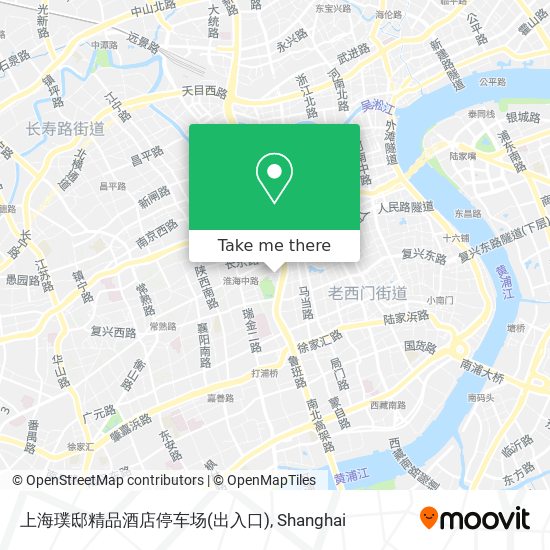 上海璞邸精品酒店停车场(出入口) map