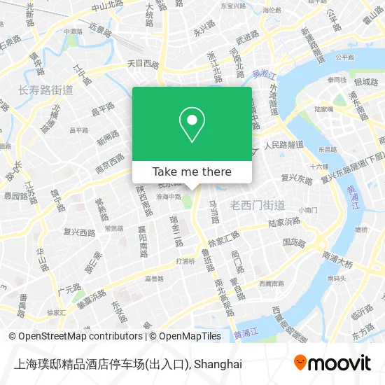 上海璞邸精品酒店停车场(出入口) map