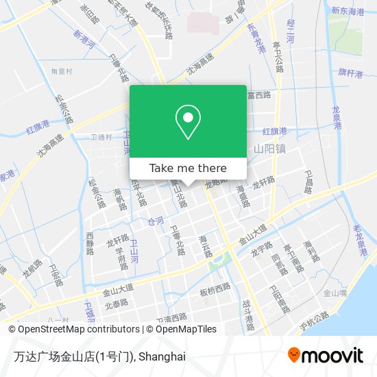 万达广场金山店(1号门) map