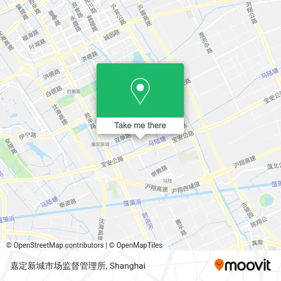 嘉定新城市场监督管理所 map