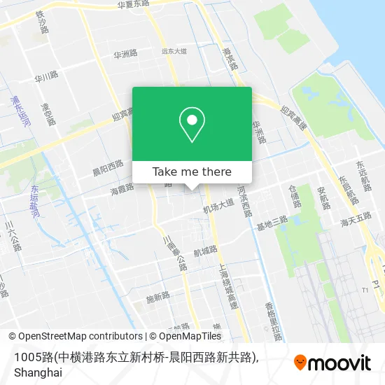 1005路(中横港路东立新村桥-晨阳西路新共路) map