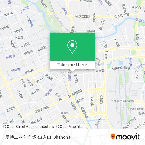 爱博二村停车场-出入口 map