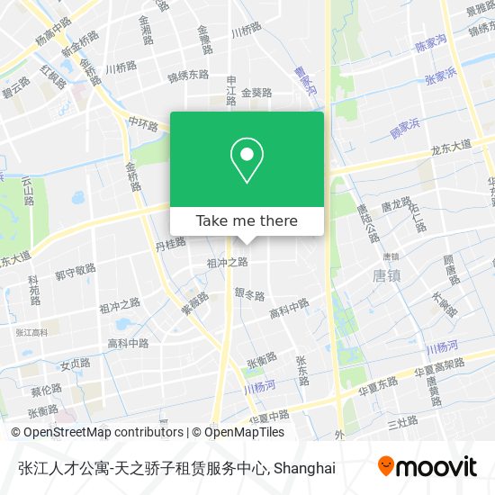 张江人才公寓-天之骄子租赁服务中心 map