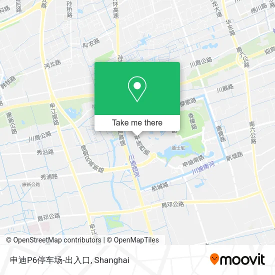 申迪P6停车场-出入口 map