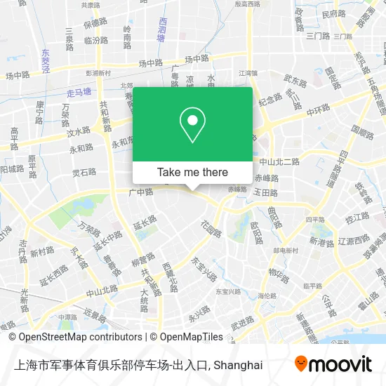 上海市军事体育俱乐部停车场-出入口 map