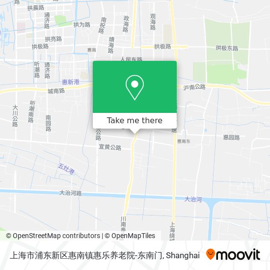 上海市浦东新区惠南镇惠乐养老院-东南门 map