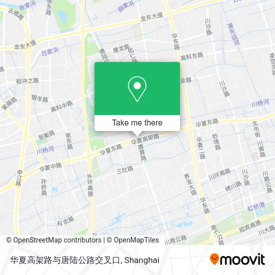 华夏高架路与唐陆公路交叉口 map