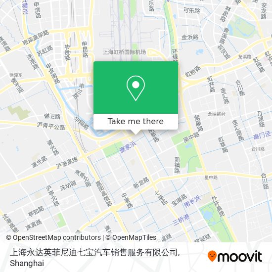 上海永达英菲尼迪七宝汽车销售服务有限公司 map