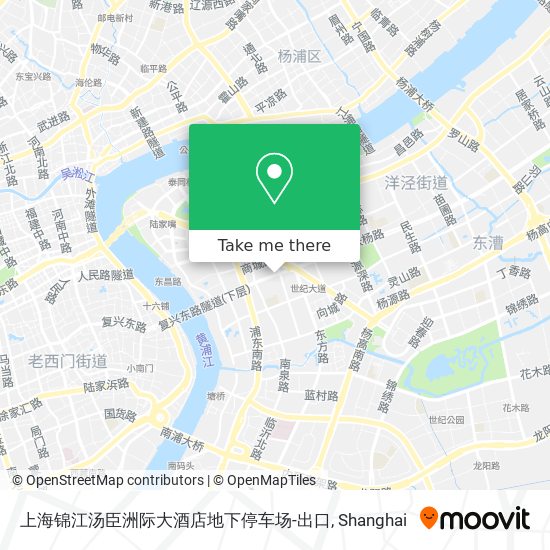 上海锦江汤臣洲际大酒店地下停车场-出口 map